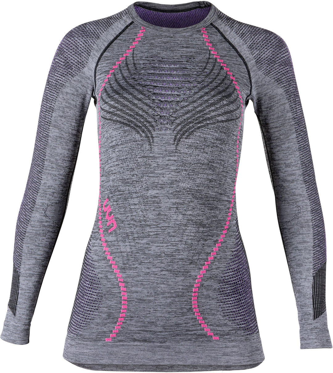 UYN Damen Unterhemd Ambityon UW Unterhemd, Black Melange/Purple/Raspberry, L/XL, U100023