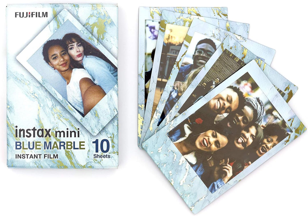 instax Mini Film 3'er Pack mit Black Frame, Blue Marble & Monochrome