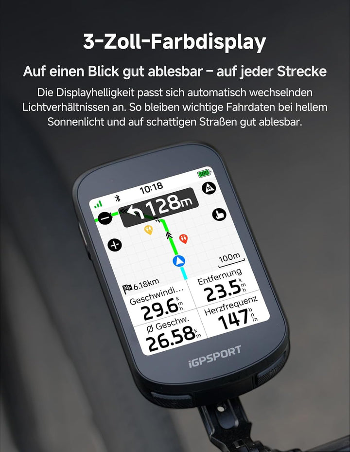 iGPSPORT BSC200 Pro GPS Fahrradcomputer mit 3-Zoll-Farb-Touchscreen