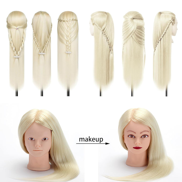 FGXY Haartraining Kopf, Modell Frisur Set Werkzeuge und Feste Klammern und Unsichtbare Haarcurler Se