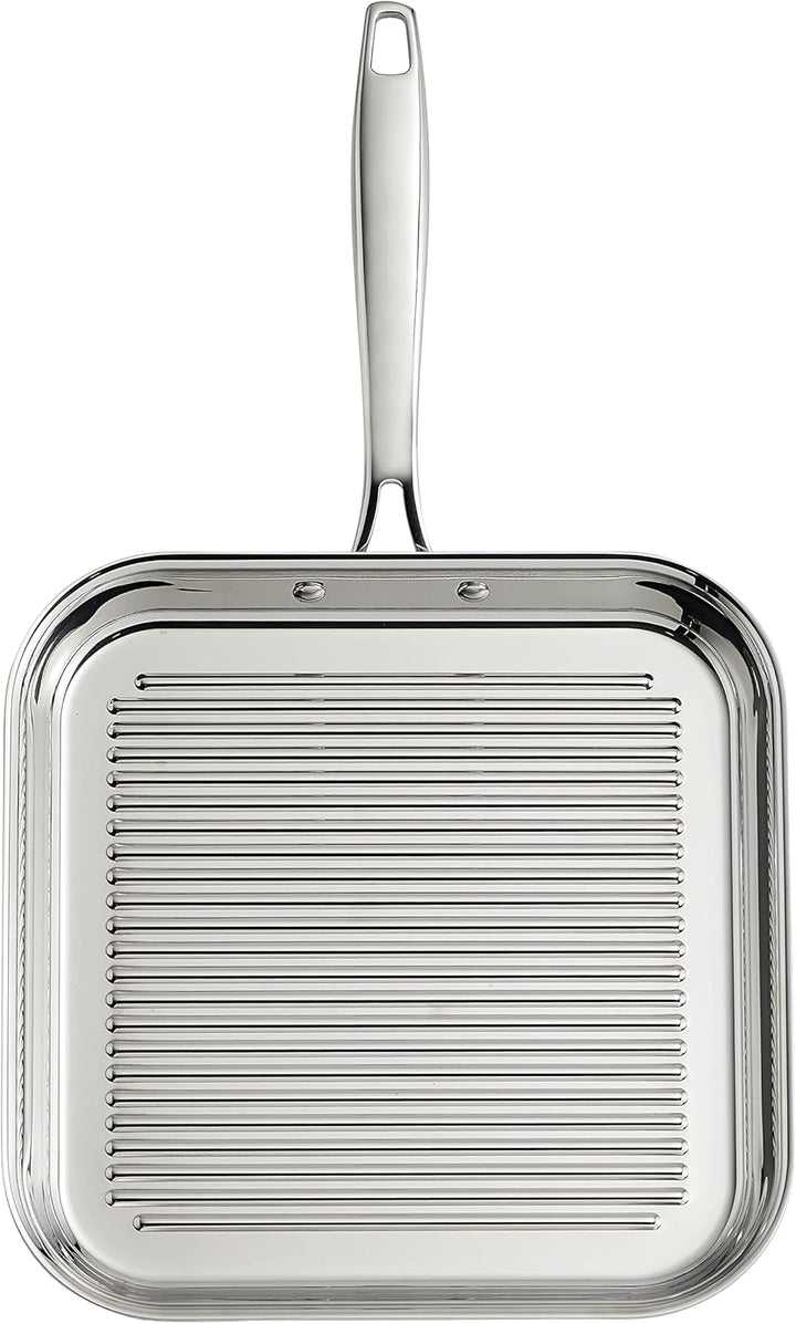 Tramontina 11-inch 80116/072DS Gourmet Stainless Steel Induction-Ready Tri-Ply Clad 11 inch Grill Pa