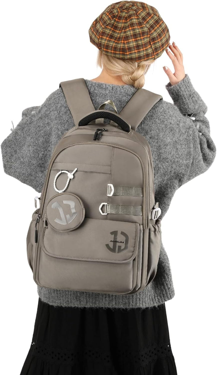 JANSBEN Wasserdichter Schulrucksack für Teenager Jungen und Mädchen, Mehrfachfach Design für Schule