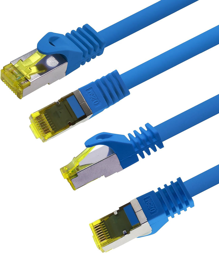 1aTTack.de Cat.7 Netzwerkkabel 30m Blau 1 Stück Cat7 Ethernetkabel Netzwerk LAN Kabel Rohkabel 10 Gb