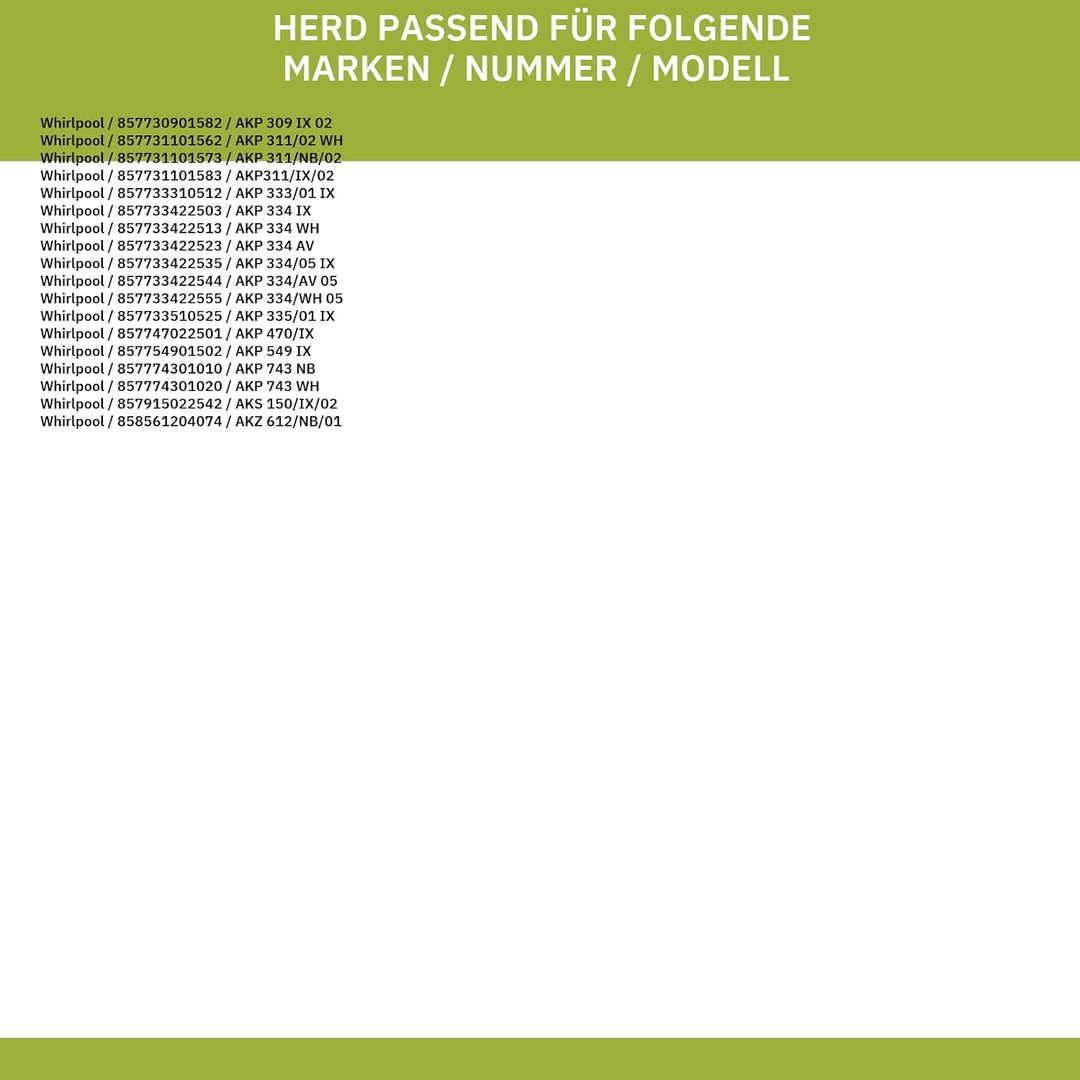 Innenscheibe kompatibel mit BAUKNECHT 481010545250 für Backofentüre Herd