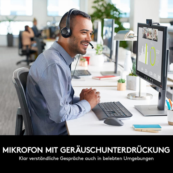 Logitech C920 HD PRO Webcam + H390 Kopfhörer mit Mikrofon