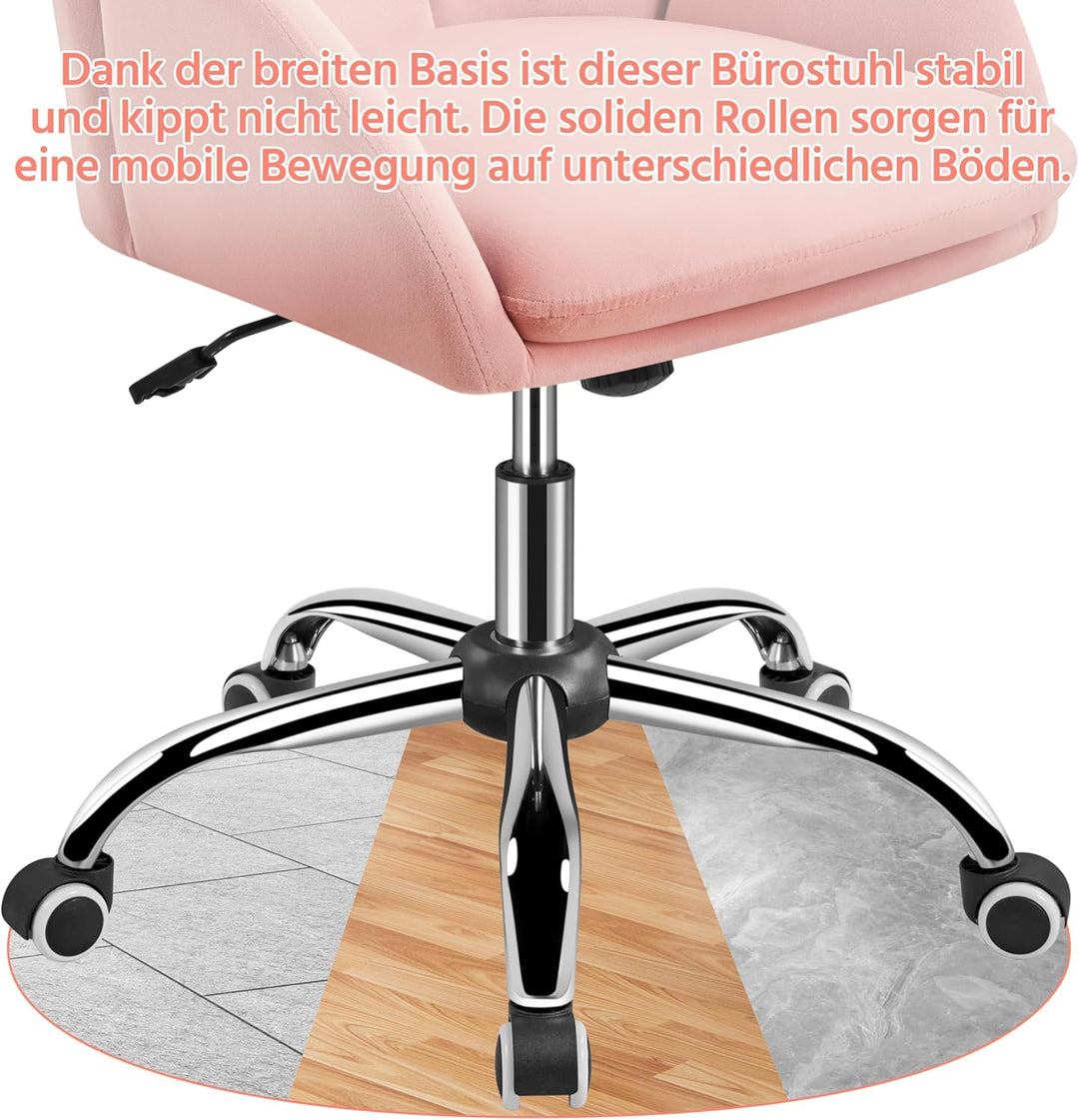Yaheetech Schreibtischstuhl Ergonomisch Bürostuhl bis 136 kg Belastbar, Drehstuhl Höhenverstellbar C