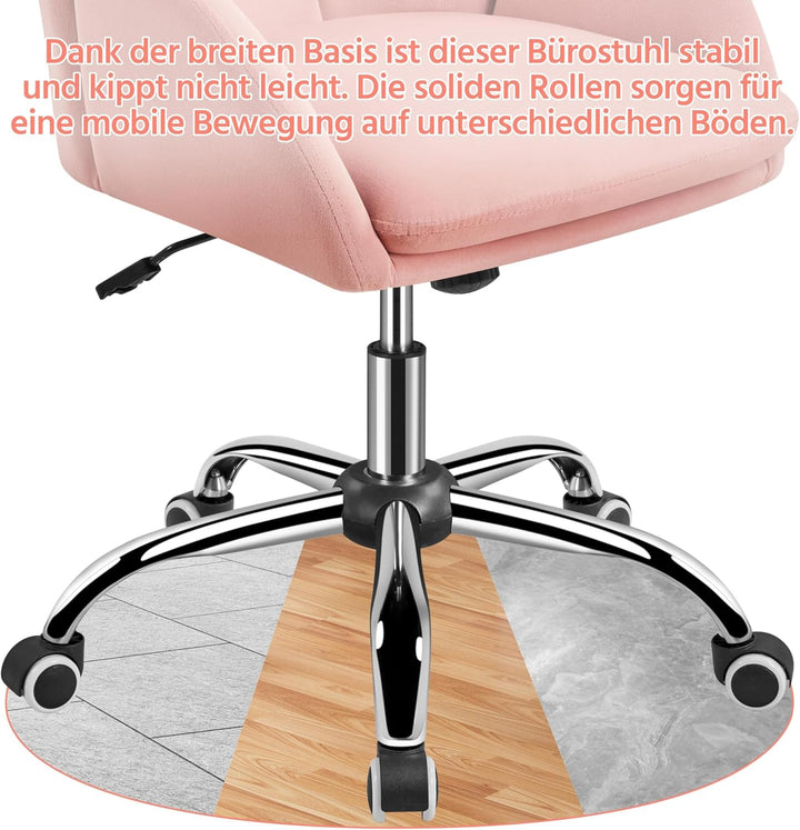 Yaheetech Schreibtischstuhl Ergonomisch Bürostuhl bis 136 kg Belastbar, Drehstuhl Höhenverstellbar C