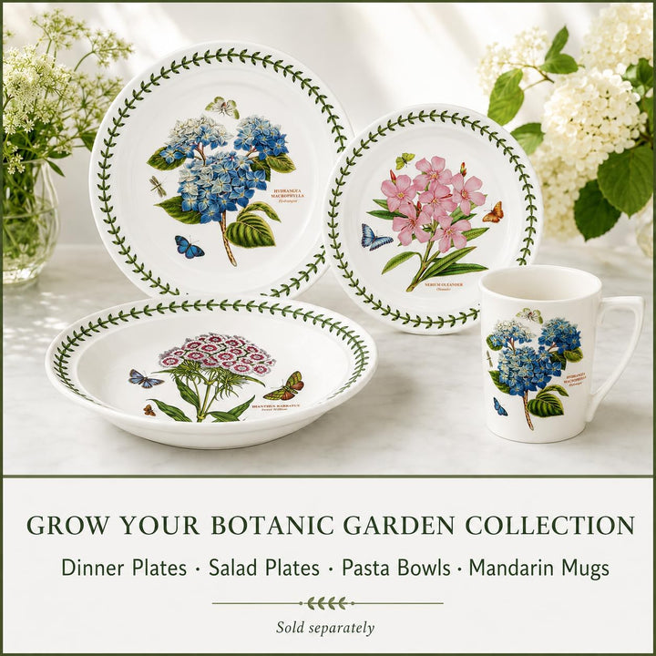 Portmeirion Home &amp; Gifts BG05082 Botanic Garden Beilagenteller, 16,5 cm, 6 Stück, Weiss
