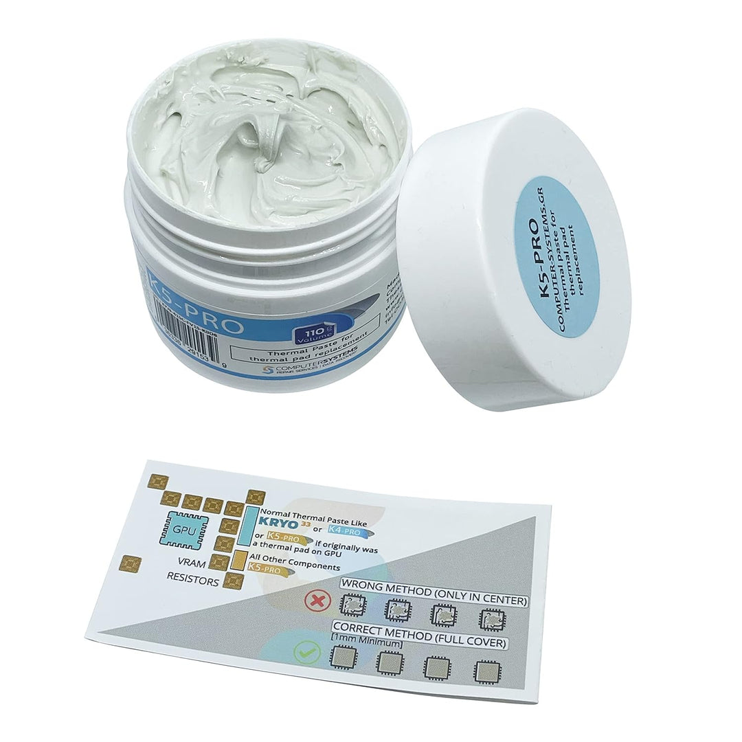 K5 PRO 110g Viskose Wärmeleitpaste für Wärmeleitpads Ersatzflüssigkeit Wärmeleitpaste Kompatibel mit