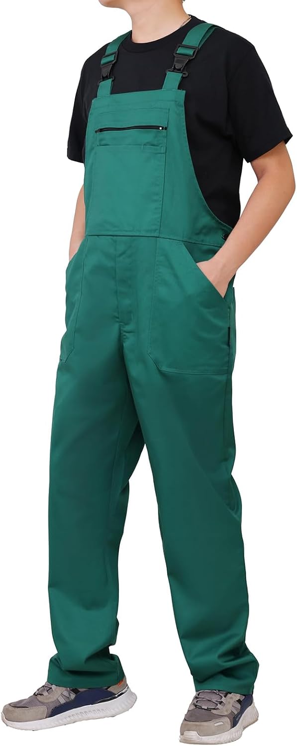 WORK IDEA Arbeits-Latzhose für Männer Multi Pocket Technology Herren Arbeitslatzhose Grün XXL, Grün
