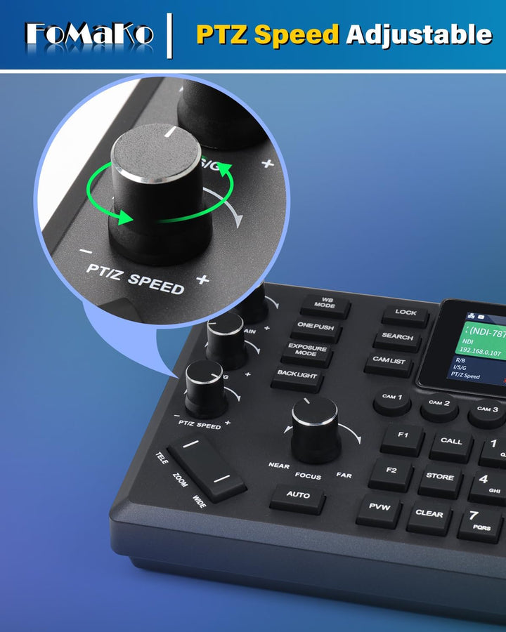 FoMaKo KC608 Pro IP LAN Streaming Kamera PTZ Controller PoE RS232 RS485, 3D PTZ Kamera Keyboard Cont