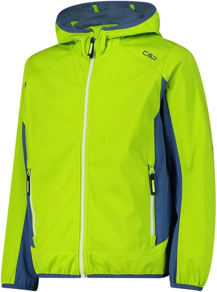 CMP Unisex Kinder Leichte Softshelljacke für Kinder Softshelljacke 128 Limettengrün-Staubblau, 128 L