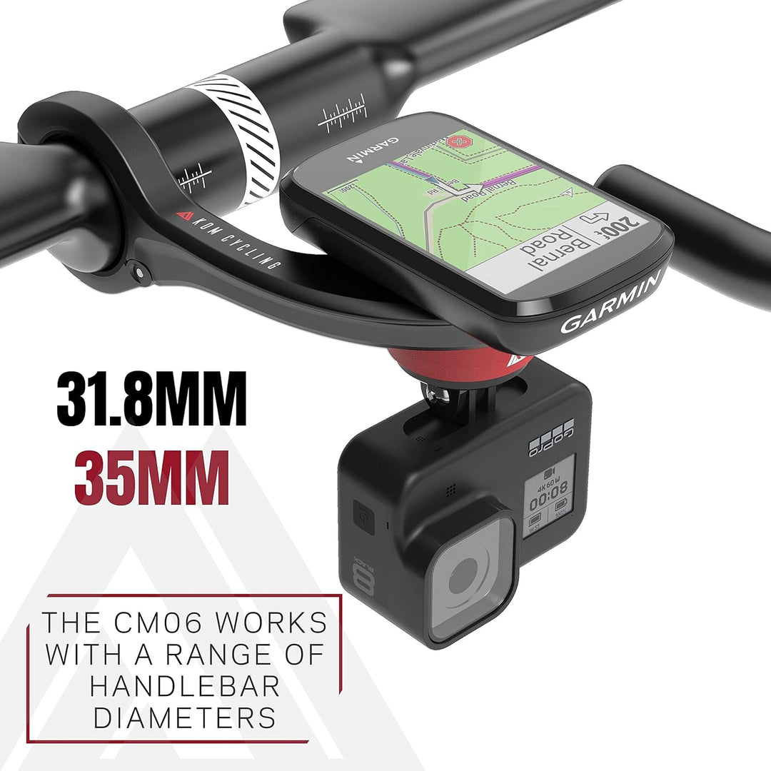 KOM Cycling CM06 Schnellspanner GoPro Computerhalterung für Wahoo und Garmin Fahrradcomputer (Fahrra