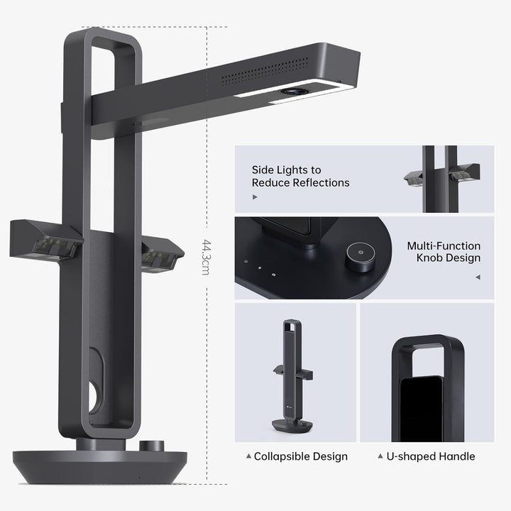 CZUR 14MP Buchscanner Faltbarer, Tragbar Dokumentenkamera, Dokumentenscanner mit OCR, für Windows un