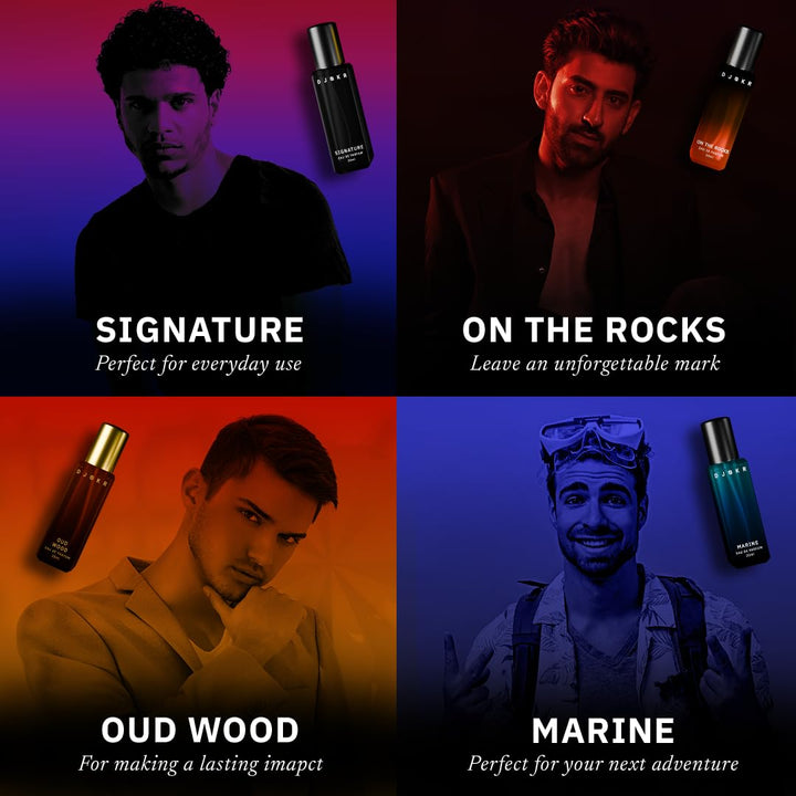 DJOKR Perfume For Men Gift Set Pack of 4x20 ML | Eau De Parfum | Premium Luxury Long Lasting Fragran