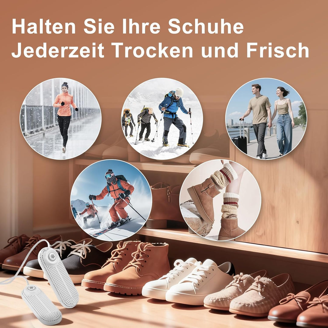 Schuhtrockner Elektrisch, Stiefeltrockner Schuh Stiefelwärmer mit Timer, Einziehbare Länge, Eingebau