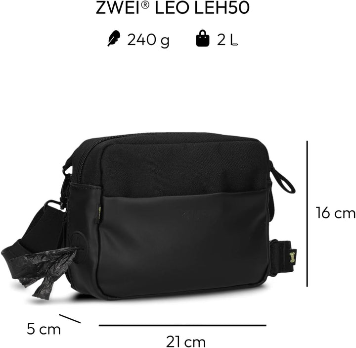 Zwei Hunde Leckerli Tasche Leo LEH50 im modernen Casual Look – Futterbeutel für Hundetraining & Gass