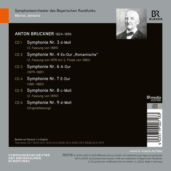 Mariss Jansons dirigiert Anton Bruckner, Audio-CD