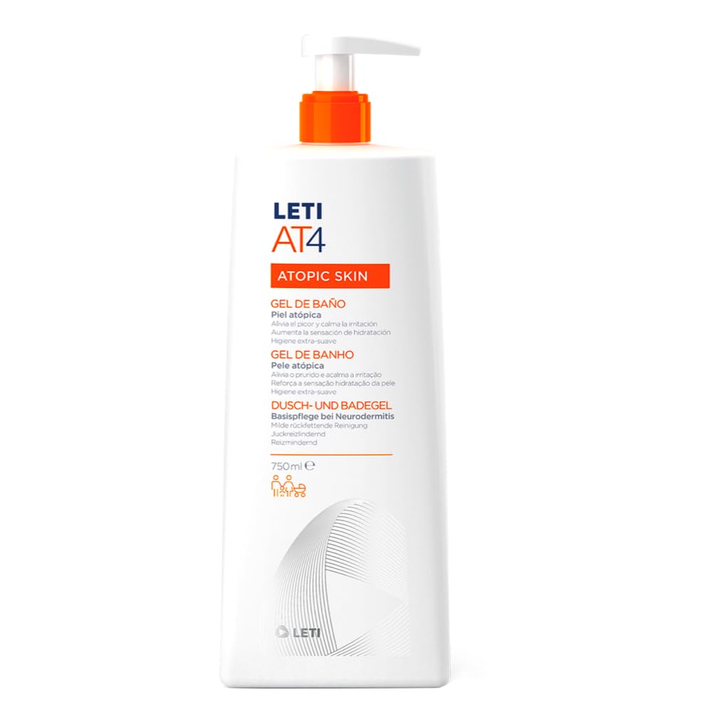 LETI AT-4 Gel de Baño Dermograso 750ML 750 ml (1er Pack), 750 ml (1er Pack)