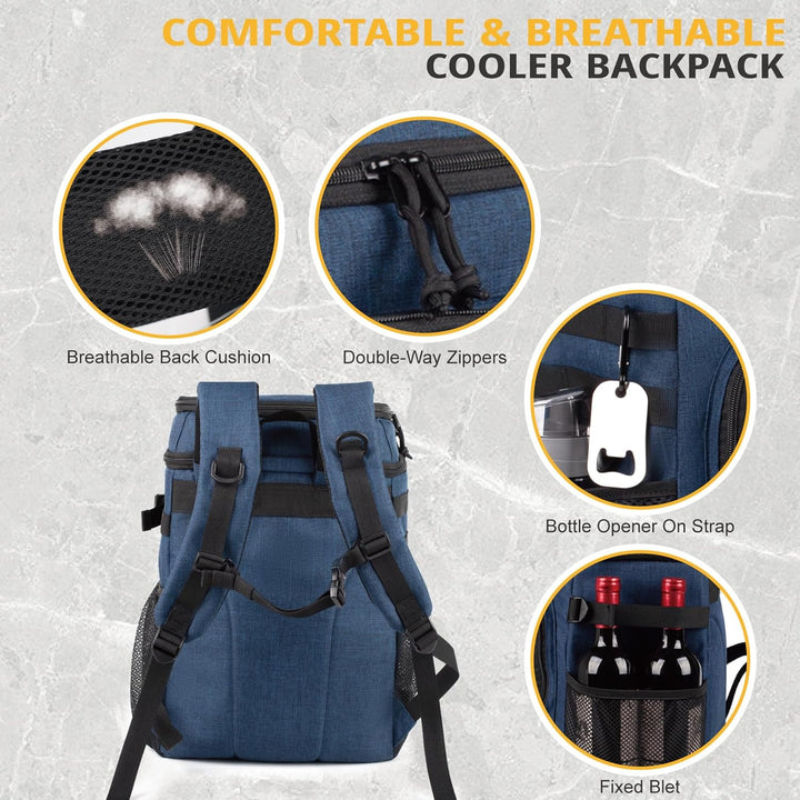 Taktischer Kühlrucksack – 25L Isolierter Rucksack, Auslaufsicher & Robust – Grosser Lunch-Rucksack,