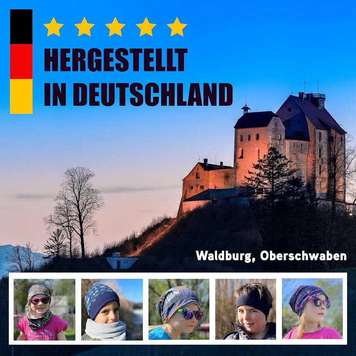 Wollhuhn ÖKO Jungen/Mädchen/Kinder Bequeme Weiche Long Beanie/Mütze/Beanie-Mütze/Strickmütze/Kinderm