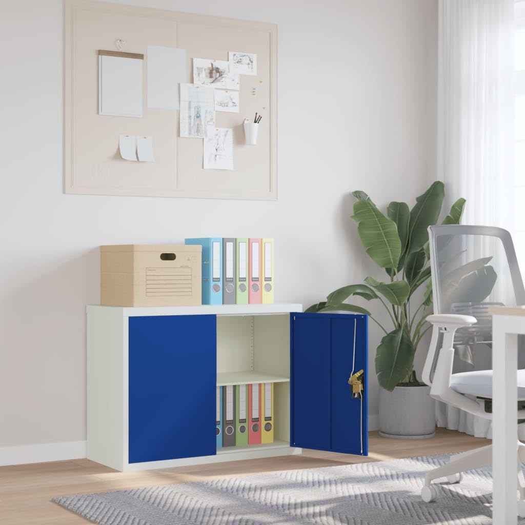 Cozynest Aktenschrank, Büroschrank mit Einlegeboden, Abschliessbar Metallschrank Schrank mit Türen,