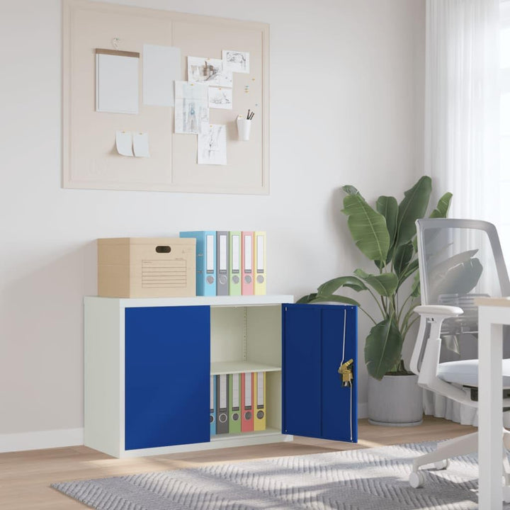 Cozynest Aktenschrank, Büroschrank mit Einlegeboden, Abschliessbar Metallschrank Schrank mit Türen,