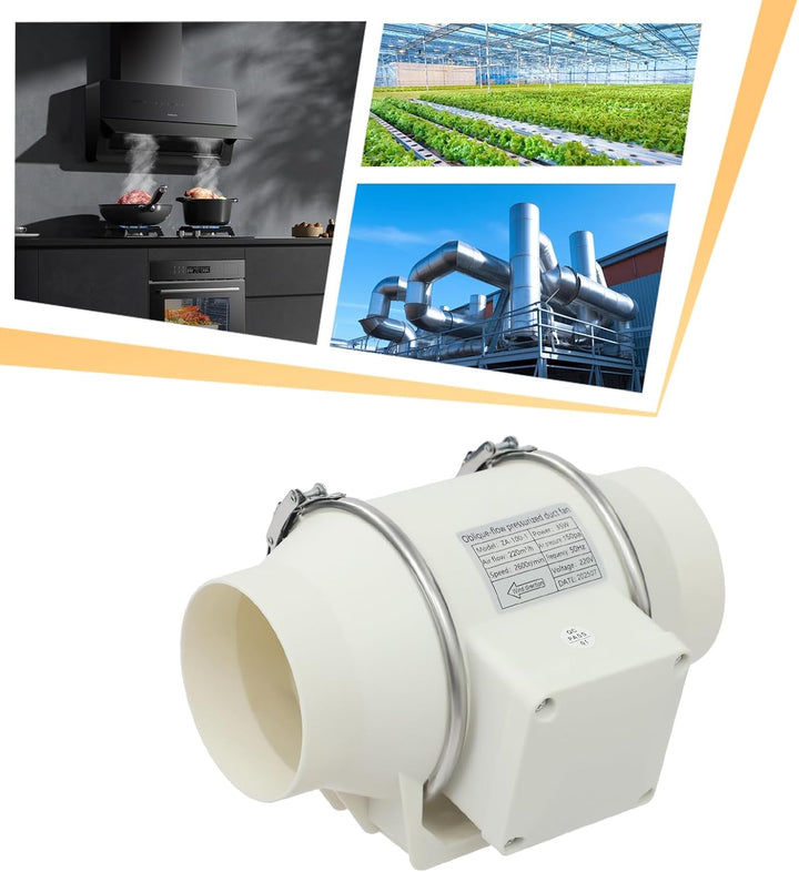 HF-100 Luftventilator, 100 mm, 28 W, 220 m³/h, 2600 U/min, Weiss