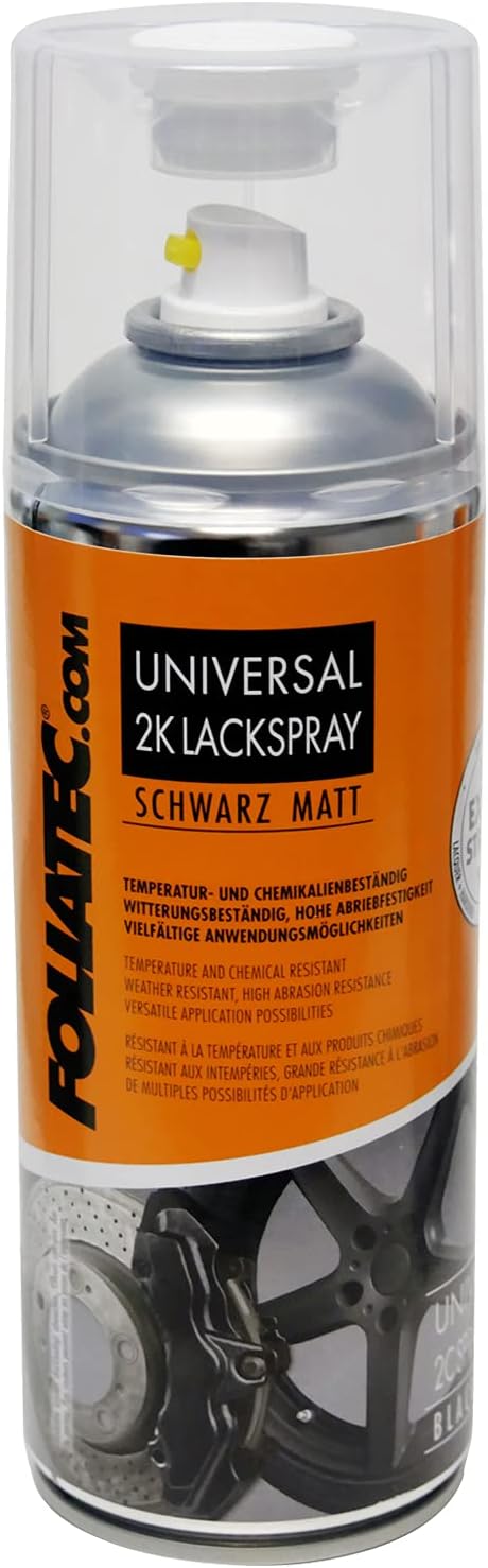 Foliatec Felgen 2K Lack Set, Schwarz Matt, Schwarz Matt