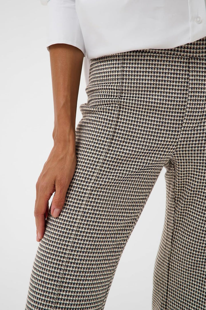 PART TWO Damen Jerseyhose PontasPW Comfort Taile Gerade 34 Small Check, 34 Small Check