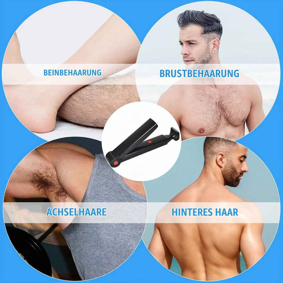 Rückenrasierer Herren Elektrisch, Körpertrimmer Herren, Haarschneider Körper Männer, Brust Trimmer,