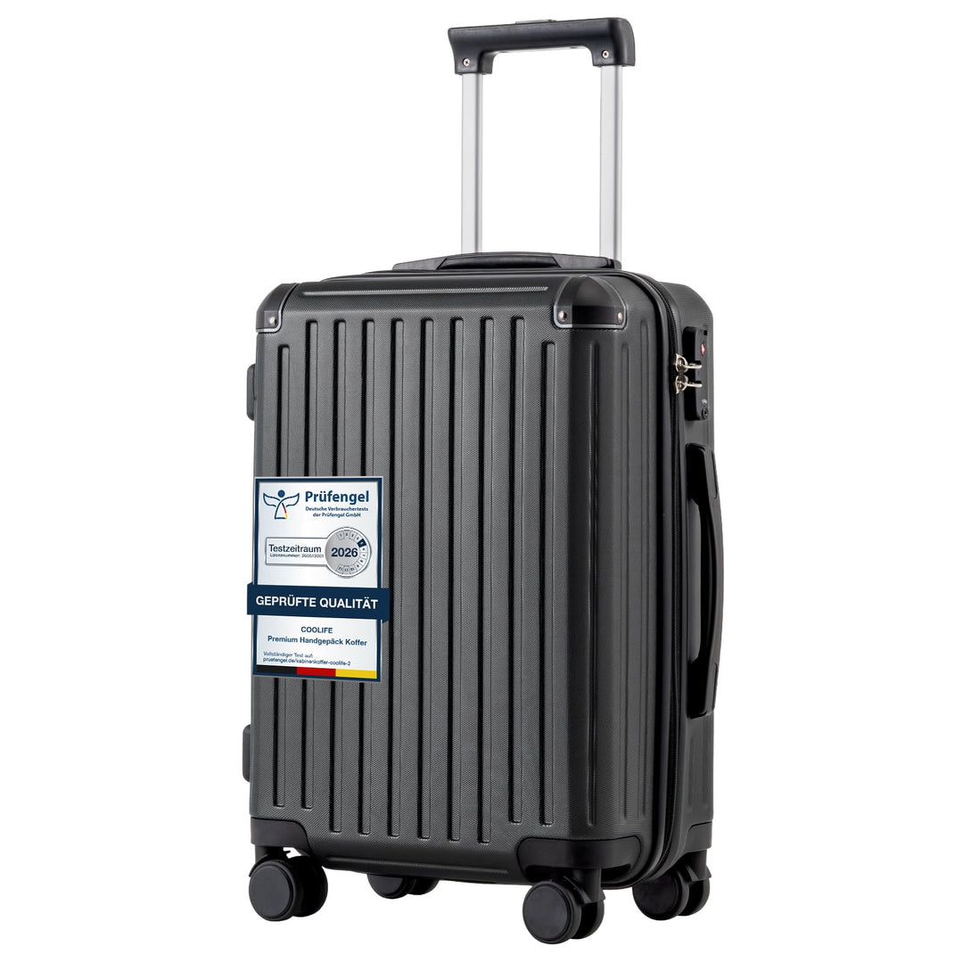 COOLIFE Koffer Trolley-Koffer Hartschalen-Koffer Rollkoffer Reisekoffervon ABS-Material mit TSA-Schl