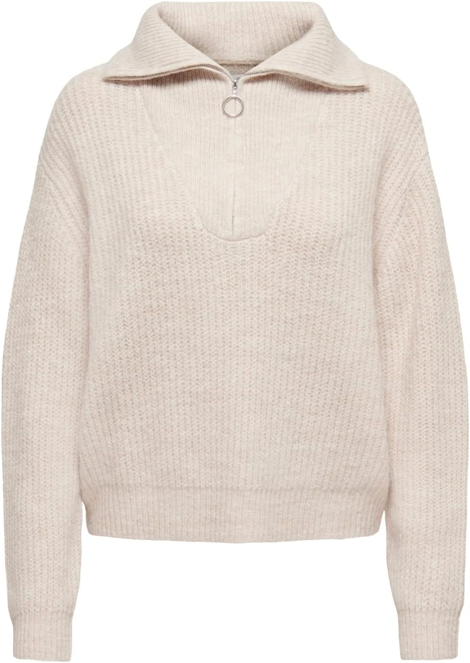 ONLY Female Strickpullover ONLBAKER Strickpullover XS Cloud Dancer/Detail:melange, XS Cloud Dancer/D