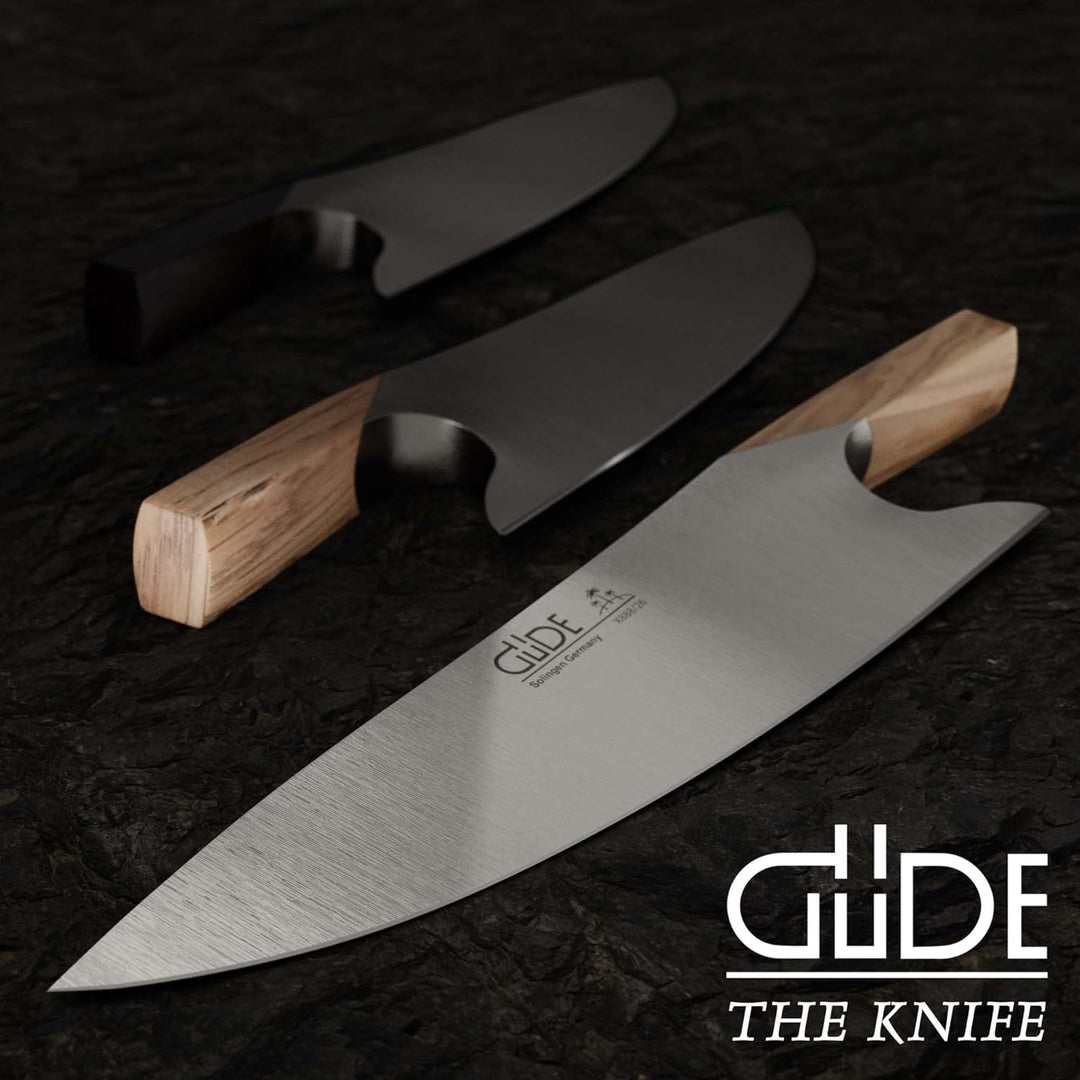 GÜDE Solingen - THE KNIFE geschmiedet, 26 cm, Olivenholz, THE KNIFE, Handmade Germany, Olive