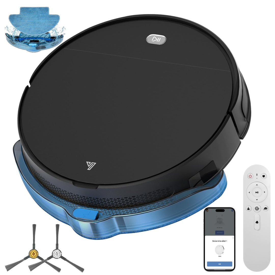 2026 Saugroboter mit Wischfunktion bis zu 5500 Pa Saugkraft, 2-in-1 Staubsauger Roboter APP/Alexa/Fe