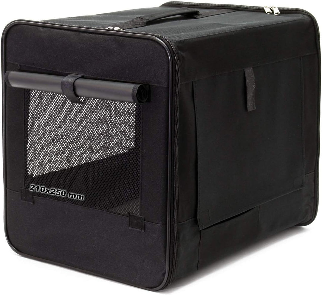 Fudajo Faltbare Transportbox für Hunde, Katzen S (42x36x41 cm), robust, leicht, sicher, Hundebox mit