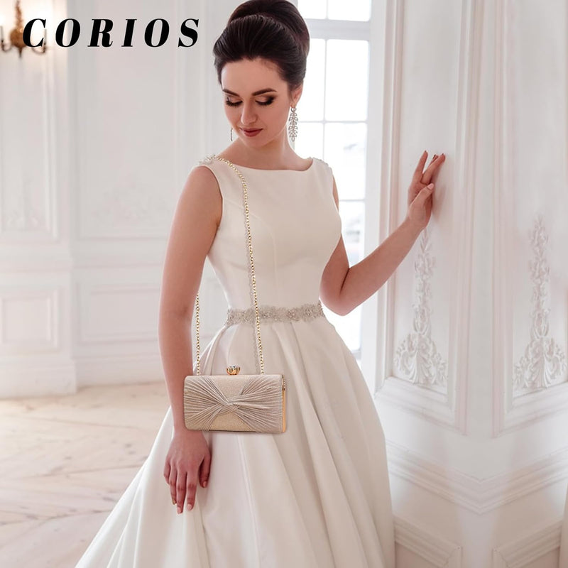 CORIOS Glitzer Pailletten Clutch Tasche Damen Abendtasche Hochzeit Brautbörse Handtasche Klein Tasch