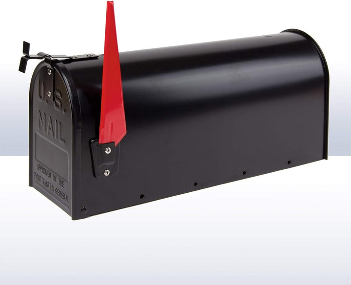 DEMA Alu American Mailbox Postkasten US Briefkasten mechanischer Postmelder Retro schwarz