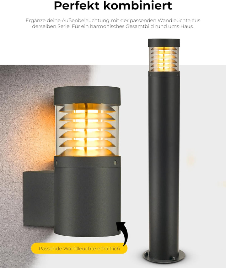 SLV Aussenleuchte F-POL | Design Aussen-Standleuchte, stilvolle Aussenbeleuchtung | Outdoor LED Wege