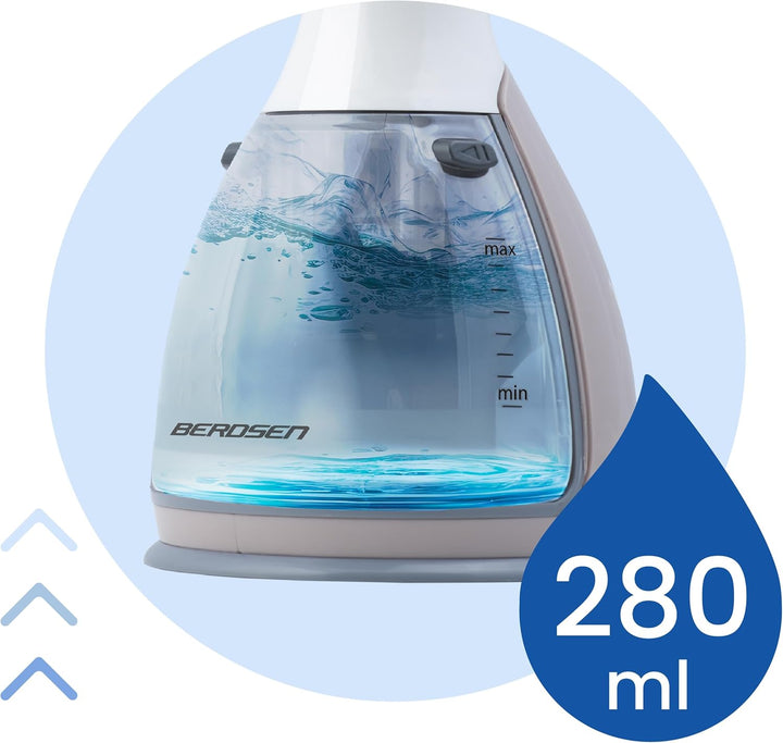 Berdsen Steamer Dampfglätter - 1500W 32g/min - Dampfbügel Dampfbürste Dampfbügeleisen Reisebügeleise