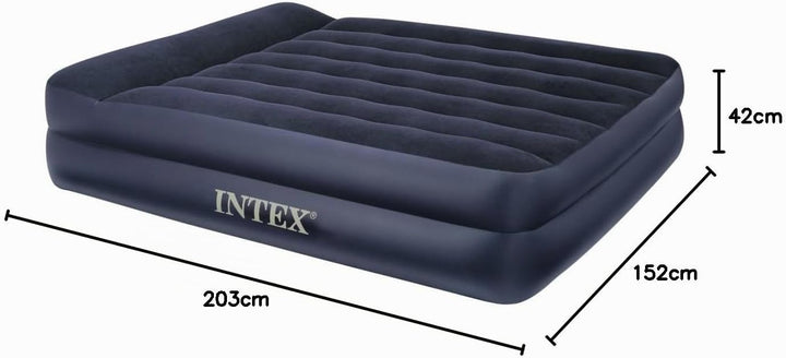Intex Pillow Rest Raised Luftbett - Queen - 203 x 152 x 42 cm - Mit eingebaute elektrische Pumpe 203