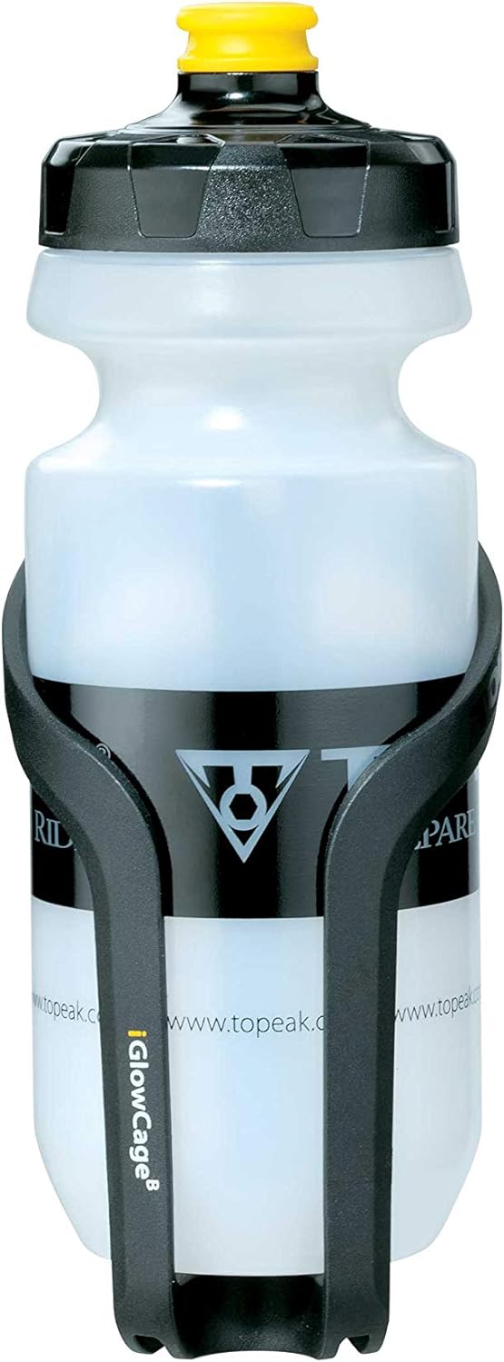 Topeak Unisex-Adult iGlowCage B Flaschenhalter, Black, 15.6 x 8.1 x 7.9 cm