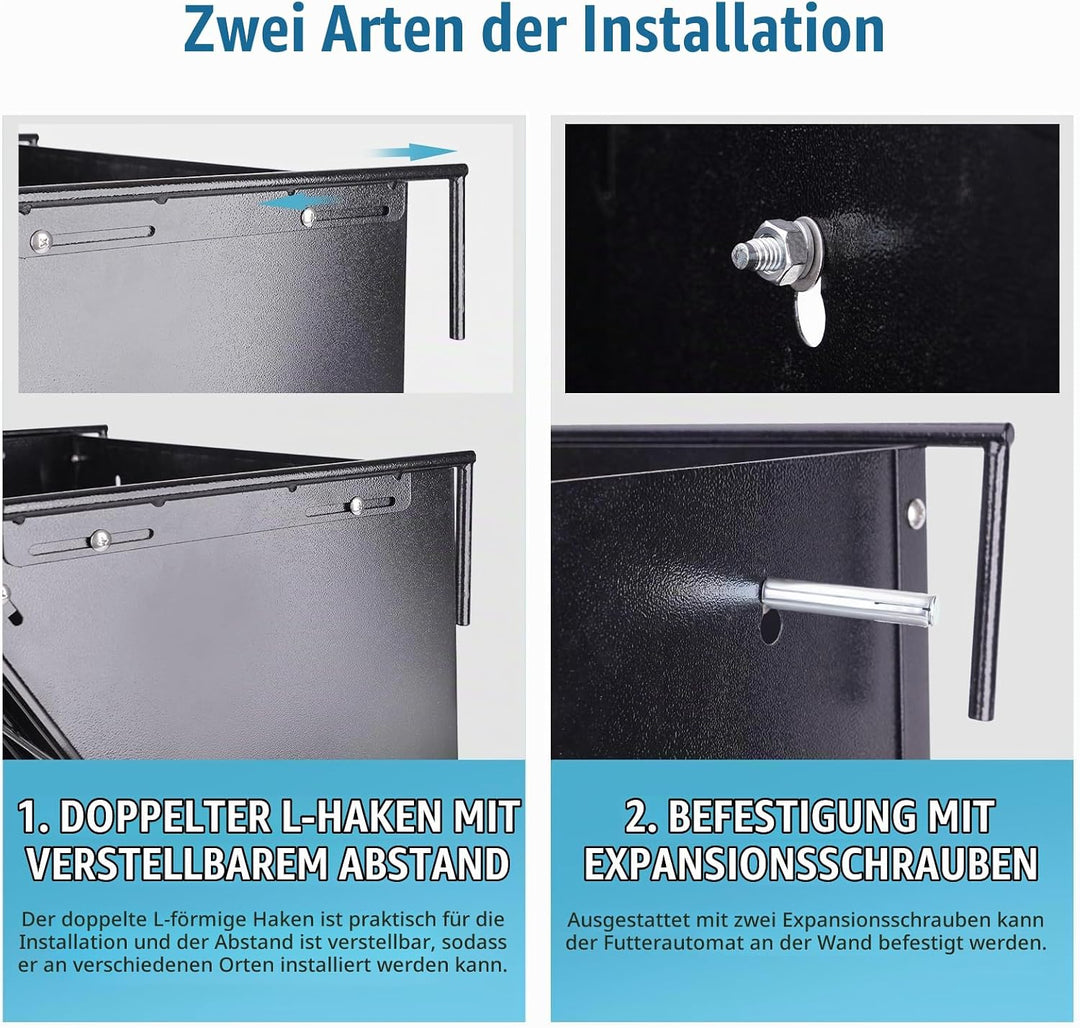Grosses Heuraufe für Schafe und Ziegen 2 In 1 Hay &amp; Grain/Salt Feeder Hängende Futterraufe Schafe mi