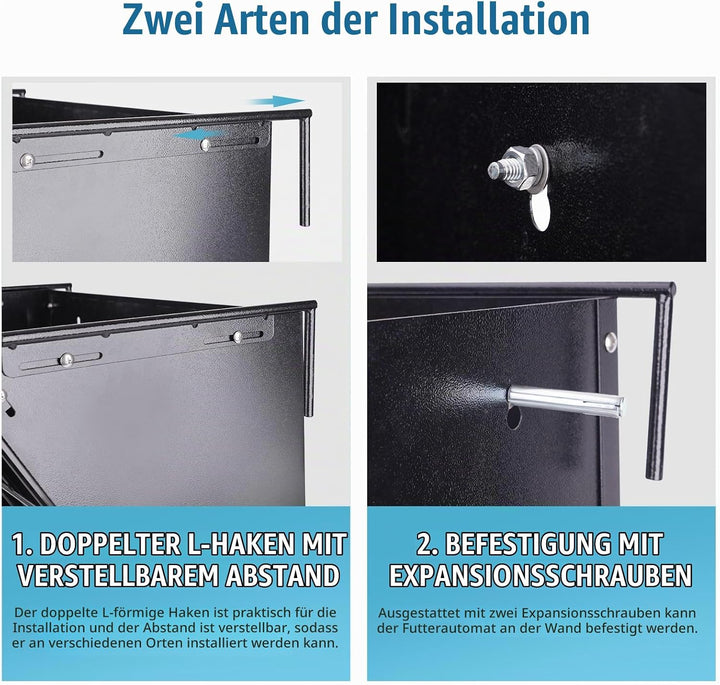 Grosses Heuraufe für Schafe und Ziegen 2 In 1 Hay &amp; Grain/Salt Feeder Hängende Futterraufe Schafe mi
