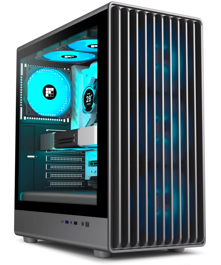 FOIFKIN K6 PC Gehäuse - Vorinstallierter 6 PWM ARGB-Lüfter（3X 140mm und 3X 120mm）, ATX Mid-Tower Gam