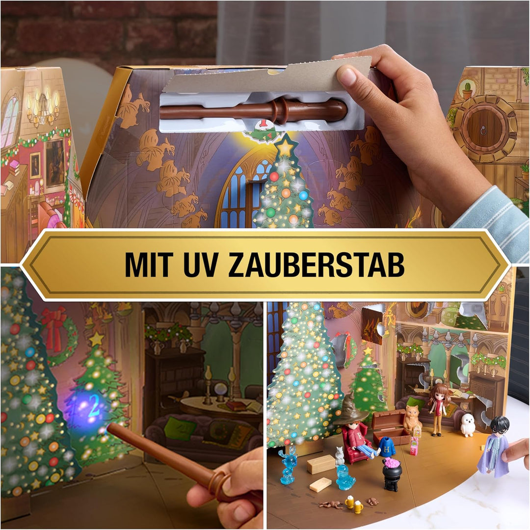Wizarding World Harry Potter Magical Minis Adventskalender 2023 mit Mini-Zauberstab, 3 Spielfiguren
