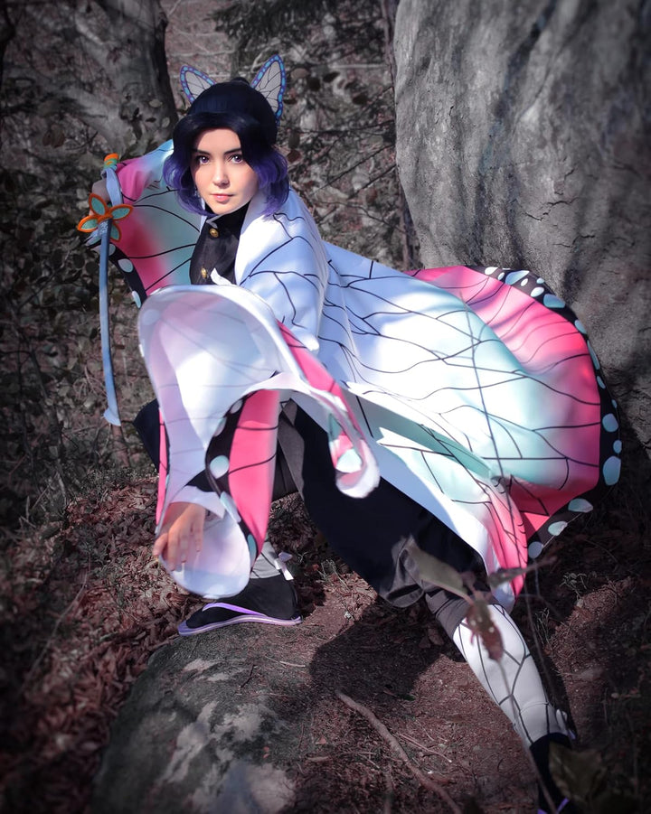 FCCAM Agatsuma Zenitsu Cosplay Kimono Vollständiger Satz Anime Zenitsu Cosplay Kostüm Erwachsene Wei
