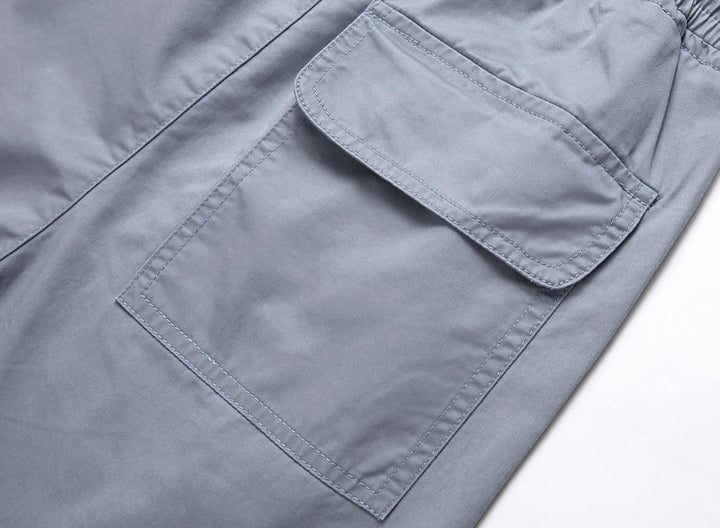 ALXHUTE Mädchen Cargo Hose Straight Kinder Cargohose mit Gummizug 140 Hellgrau, 140 Hellgrau