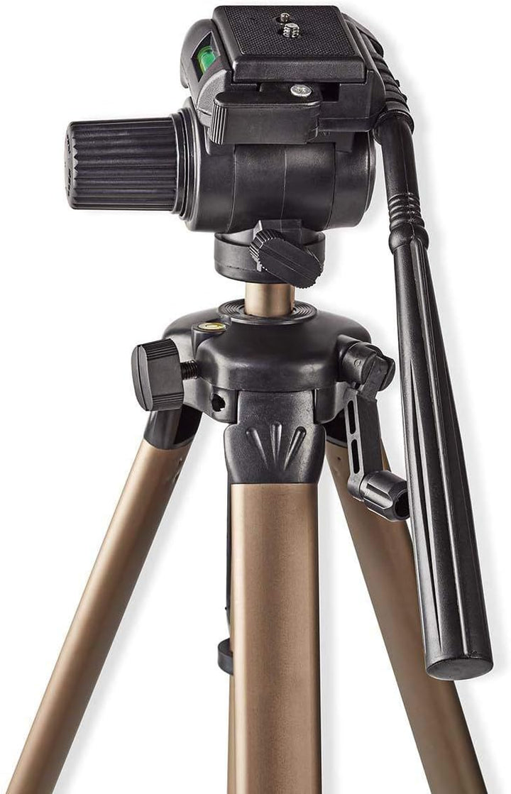 Nedis - Dreibeinstativ - Schwenk- und Neigefunktion - Max. 3,5 kg - 161 cm - 3-Wege-Panoramakopf - S