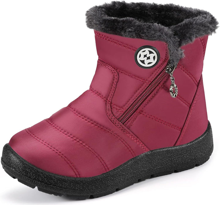Gaatpot Kinder Winterschuhe Jungen Mädchen Winterstiefel Schneestiefel Wasserdicht Warm gefütterte S